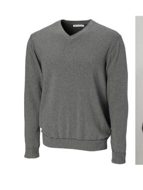 Cutter & Buck V-Neck Long Sleeve Pullover Sweatshirt Mens XL Olive Green Outdoor